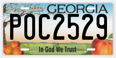 GA license plate POC2529