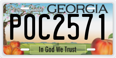 GA license plate POC2571