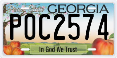 GA license plate POC2574