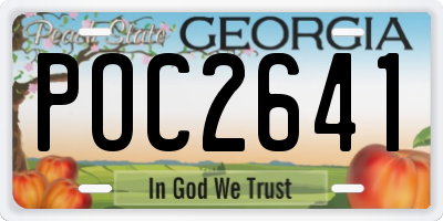 GA license plate POC2641