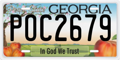 GA license plate POC2679