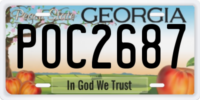 GA license plate POC2687
