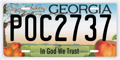 GA license plate POC2737