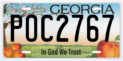 GA license plate POC2767