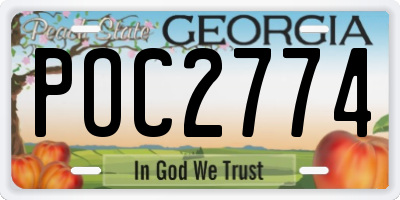 GA license plate POC2774