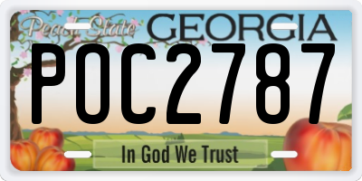GA license plate POC2787