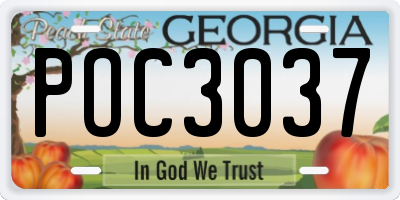GA license plate POC3037