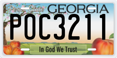GA license plate POC3211