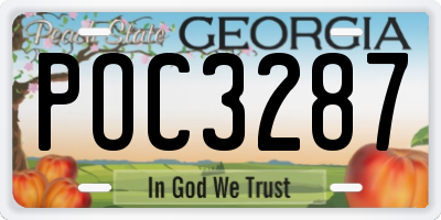 GA license plate POC3287