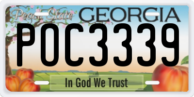 GA license plate POC3339