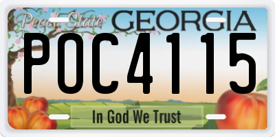 GA license plate POC4115