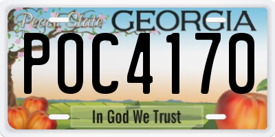 GA license plate POC4170