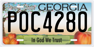GA license plate POC4280