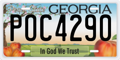 GA license plate POC4290