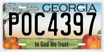 GA license plate POC4397