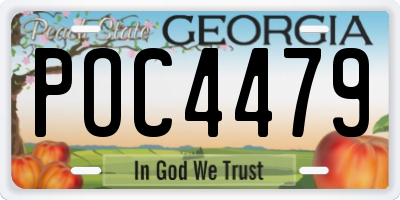 GA license plate POC4479