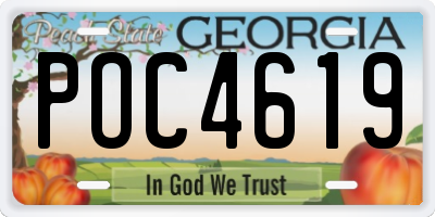 GA license plate POC4619