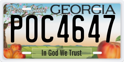GA license plate POC4647