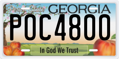 GA license plate POC4800