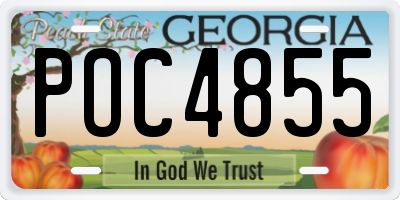 GA license plate POC4855