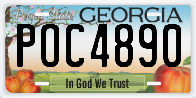 GA license plate POC4890