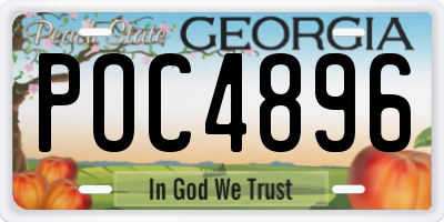 GA license plate POC4896