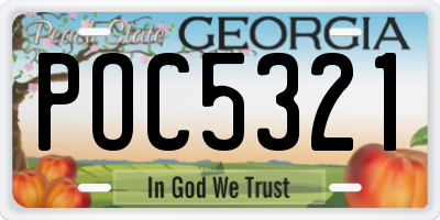 GA license plate POC5321