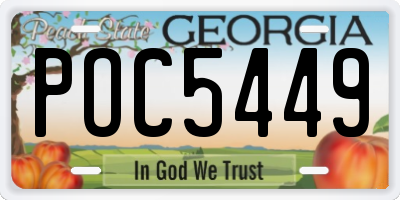 GA license plate POC5449