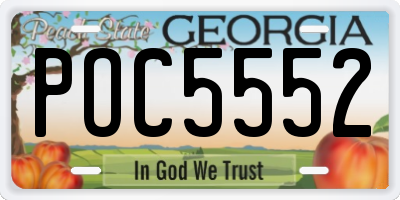 GA license plate POC5552