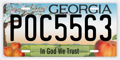 GA license plate POC5563