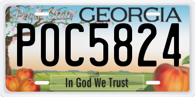 GA license plate POC5824