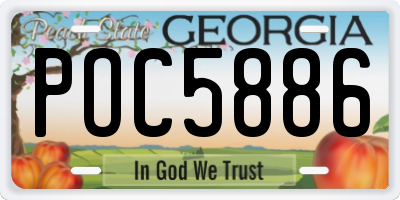 GA license plate POC5886