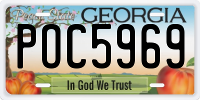 GA license plate POC5969