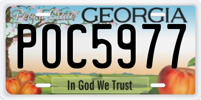 GA license plate POC5977