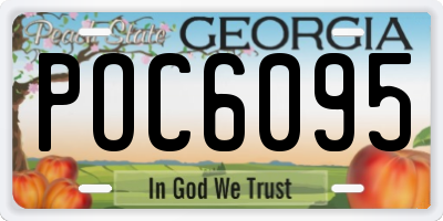 GA license plate POC6095