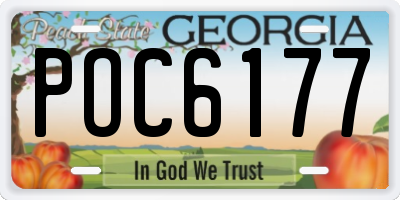 GA license plate POC6177