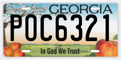 GA license plate POC6321