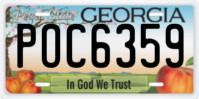 GA license plate POC6359