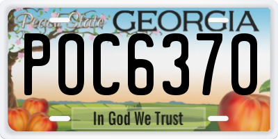 GA license plate POC6370