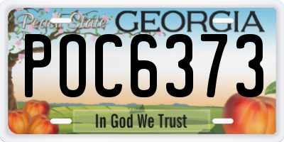 GA license plate POC6373