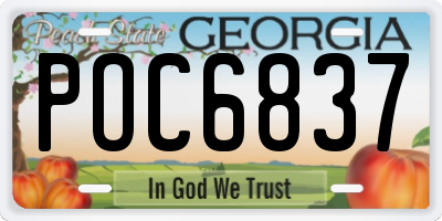 GA license plate POC6837