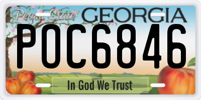 GA license plate POC6846