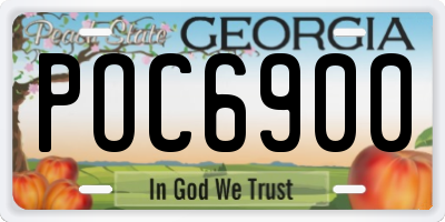 GA license plate POC6900