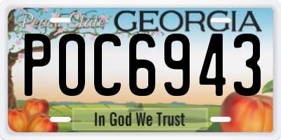GA license plate POC6943