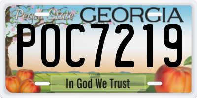 GA license plate POC7219
