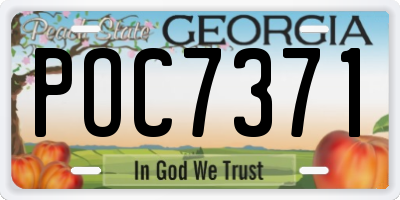 GA license plate POC7371