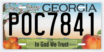 GA license plate POC7841
