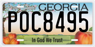 GA license plate POC8495