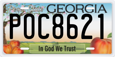 GA license plate POC8621