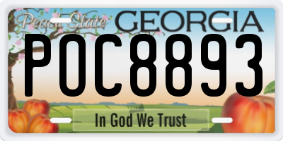 GA license plate POC8893
